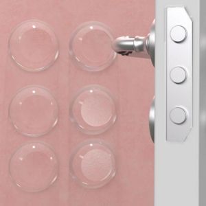 9 PCS Transparent Door Stops Self Adhesive Silicone Rubber Pads Cabinet Bumpers Rubber Damper Buffer Cushion Furniture Hardware