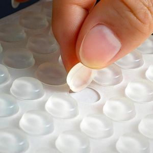 100PCS Door Stopper Self Adhesive Silicon Pads Cabinet Door Bumpers Rubber Damper Buffer Cushion Furniture Foot Mat Hardware