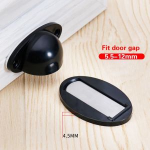 ABS Door Stopper Non Punching Sticker Hidden Door Holders Self Adhesive Door Stop Wall Protectors Punch-free Door Suction
