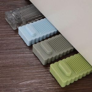 Safety Silicone Door Stop Stoppers Block Wedge Doorstops Door Stopper Home Office Door Rear Retainer Anti-collision Stop Tools