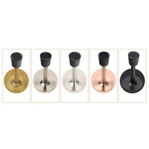 Stainless Steel Door Stop Stopper Base Mounted Wall Door Bumper in Lifetime Polished Brass