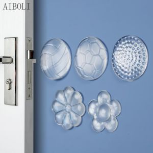 Mute Door Stoppers Wall Protection Safety Shock Absorber Door Handle Bumpers Security PU Waterable Transparent Wall Protectors