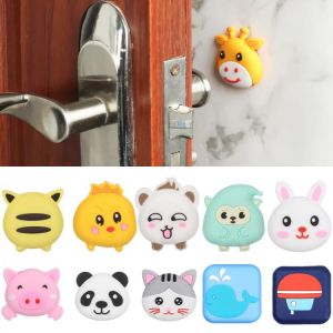 New Thickened Wall Door Handle Door Stopper Anti-collision Pad Soft Rubber Pad Door Touch Safety Child Cushion Home Daily Supply