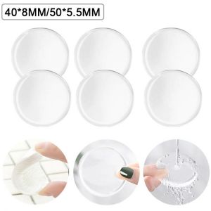 1/6pcs Transparent Soft Silicone Wall Protector Door Handle Bumper Protective Plug Non-slip Self-adhesive Round Doors Muffler