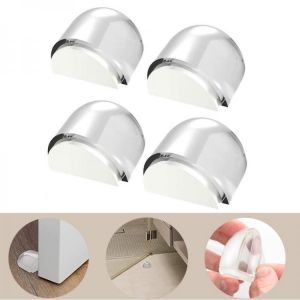 Acrylic Door Stopper No Need Punch Transparent Self Adhesive Door Holder Door Stop For Home Office Protect Walls Furniture 1pcs