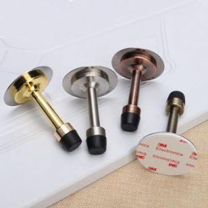 New Stainless Steel Magnetic Door Stopper Sticker Toilet Glass Hidden Door Holders Catch Floor Nail-free Doorstop Door Hardware