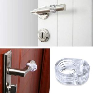 4pcs/set Door Stopper Transparent Silica Gel Door Handle Buffer Wall Protection Doorknob Bumper Walls For Furniture Protective