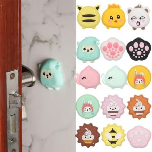Cartoon Door Stopper Silicone Self Adhesive Anti Collision Pads Wall Protector Handle Bumpers Buffer Guard Stoppers Crash Pad