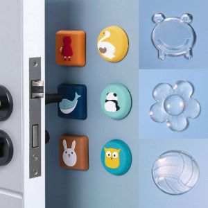 Silicone Door Handle Protection Pad Non-marking Silicone Bumper Sticker Mute Protection Pad Self Adhesive Wall Protection Sticke