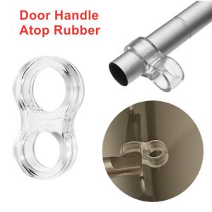 2pcs Silica Gel Door Stop Transparent Door Handle Stopper Baby Safety Shockproof Pad Walls Protective Kids Home Door Stopper