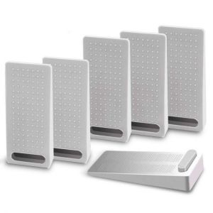 6 PCS Door Wedge Rubber, Door Stopper, Heavy Duty Slip-resistant and Stackable Door Holders, Adjustable Height and Strong Grip o