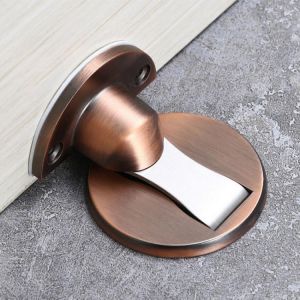 Magnetic Door Stops Door bump Stopper Hidden Holders Catch Floor Nail-free Doorstop Furniture Hardware Blocks Door To The Ground