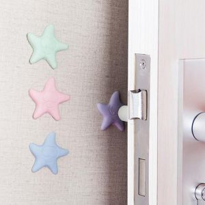 Thickening Soft Rubber Pads Wall Protector Smiley Starfish Shape Door Fender Adhesive Stickers Home Living Products Door Stopper