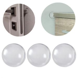 6pcs Silicone Wall Protector Door Handle Bumper guard stopper Non-slip Sticker Crash Pad for furniture cabinet door hardware