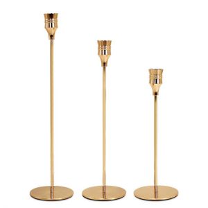 Classic Metal Candle Holders For Dinning Simple Golden Wedding Decoration Bar Party Living Room Vela Home Decor DIY Candlestick