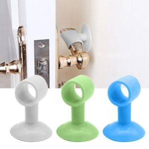2pcs Anti-collision Silicone Door Handle Silencer No Drilling Durable Soft Environmentally Friendly Door Stopper Protecting Mat