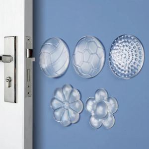Safety Shock Absorber Door Handle Bumpers Mute Door Stoppers Wall Protection Security Pu Waterable Transparent Wall Protectors