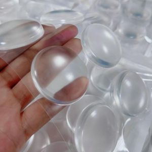 6pcs Door Handle Bumper Transparent Soft Silicone Wall Protector Protective Plug Non-slip Self-adhesive Round Doors Stop Muffler