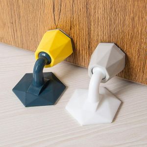 PP + TPR Silicone Door Stopper Touch Toilet Wall Absorption Practical Door Wall Bumper  Plug Anti-bump Door Holder