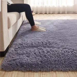 Ковер Fluffy Rug Carpet For Living Room Decor Soft Kid Bedroom Faux Fur Shaggy Plush Area Rug Non-Slip Floor Mat Home Blue Gr