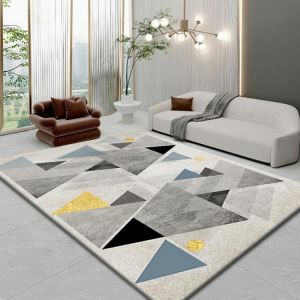 Modern Living Room Rugs Geometry Carpet Room Decor Non-slip Floor Mat Bedroom Carpets Large Area Lounge Rugs Entrance Door Mats