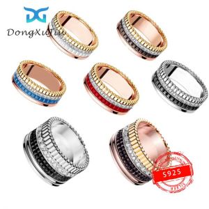 925 sterling silver luxury original brand ring diamond ring lucky turn gear ring fashion jewelry couple engagement gift
