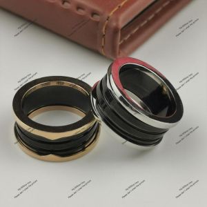 Original brand titanium steel ring for men and women white black ceramic ring Valentine's Day gift high jewelry luxury ring