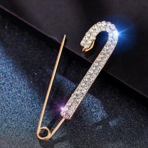 Ajojewel Simple Rhinestone Large Safety Pins For Cardigan Coat Sweater Costume Jewelry Women Accessories