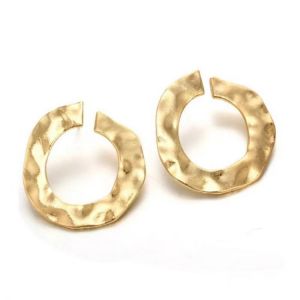 New euro-american style simple Retro semi-cool style c-shaped bow-shaped Notch earrings