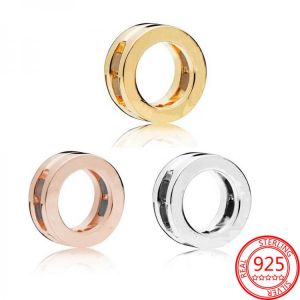 100% 925 Sterling Silver Original Circle Clip Charm Fit Brand Original Bracelet DIY Fashion Jewelry