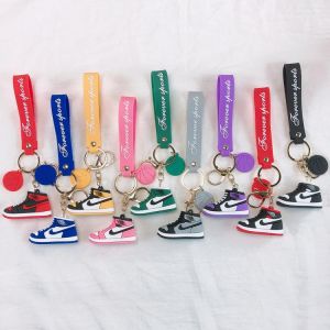 Cartoon Mini Sports And Leisure Basketball Shoes Keychain 3D Shoe Model Popular Bag Pendant Car Key Ring Accessories