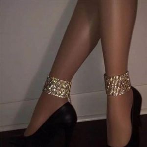 New punk sexy shining Rhinestone women&#x27;s high heels accessories national Ankle Chain foot jewelry Anklet Turkey barefoot part