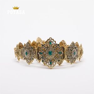 all in one place תכשיטי אופנה Moroccan  Chic Caftan wedding gold and silver color Metal belt for Luxury Gold Color Women Belt Chain Adjustable Length