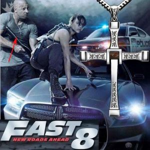 Stainless Steel Cross Pendent Necklace The Fast and The Furious Celebrity Vin Diesel Crystal Jesus Men Chains Item Gift Jewelry