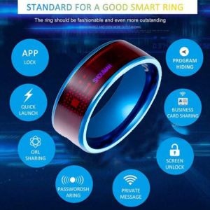 Fashion Men's Ring Magic Wear NFC Smart Ring Finger Digital Ring for Android phones with functional couple stainless steel ri