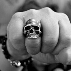 Exaggerated Skull Ring Men's Gothic Personality Punk Ring Fashion Metal Accessories Party Jewelry Size 7-13