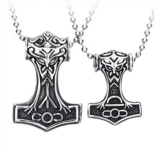 Northern Europe viking Pendant 316L Stainless Steel nordic Necklace  thor hammer Jewelry for man