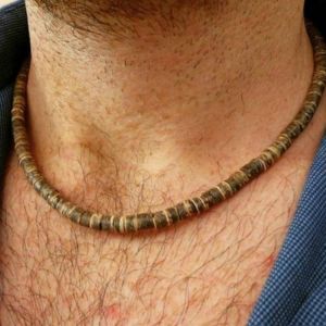 Mens beaded necklace Mens surfer necklace Surfer necklace Brown beaded necklace Mens coconut necklace