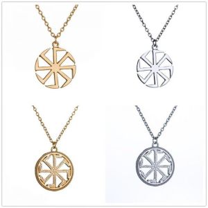 Fashion Amulet Pagan Sun Talisman Pendant Necklace Slavic Jewelry