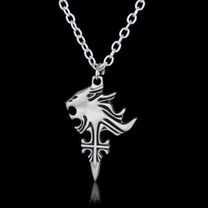 dongsheng Final Fantasy VIII Necklace Sleeping Lion Heart Griever Squall Leonhart Lion Head Pendants Fashion Game Jewelry