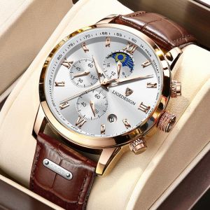 all in one place שעונים LIGE Business Mens Watches Brand Luxury Leather Waterproof Sport Quartz Chronograph Military Watch Men Clock Relogio Masculino