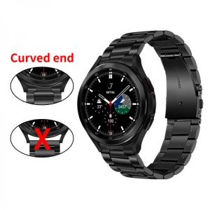 Stainless Steel Strap for Samsung Galaxy Watch 4 Classic 46mm 42mm/Watch4 44mm 40mm Band Curved End Metal Band bracelet Original