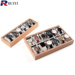New No glass Rosewood 6/12/24/30-bit Counter Watch Box Jewelry Display Plate Watch Sales Display Boutiques and stalls Watch case