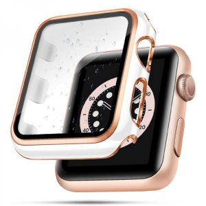 Glass+Cover For Apple watch series 3 4 5 6 SE Accessories Tempered Glass Screen Protector Apple Watch case 44mm 40mm 42mm 38mm