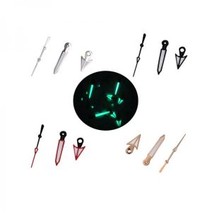 Modified Watch Parts Silver Red Black Gold Super Green Luminous Watch Hands For Seiko SKX007 NH35A/36 Movement Dive Watch