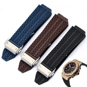Watch Band For HUBLOT BIG BANG Silicone 24 26mm Waterproof  Men Watch Strap Chain Watch Accessories Rubber Watch Bracelet Chain