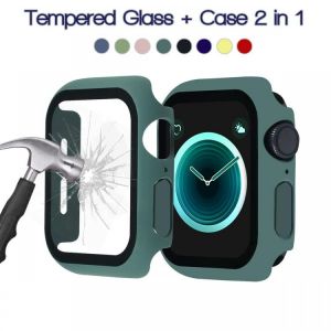 For Apple Watch Case 44mm 40mm 42mm 38mm bumper+Screen Protector For iWatch series 5 4 3 6 se apple watch Glass+Cover Accessorie