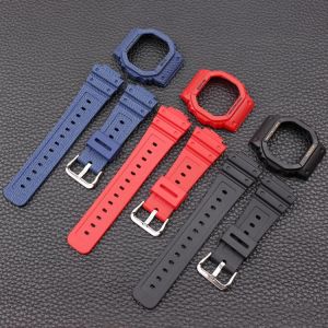 Watch Accessories Resin Strap 16mm for Casio G-SHOCK DW5600 5700 GW5035 5000Transparent Silicone Men's and Women's Sport