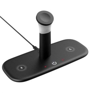 15W 5 in 1 Wireless Charger Stand Charging Base with Night Light for iPhone12 11 XS XR X 8  Pro Samsung Galaxy