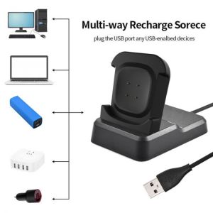 Charging Dock For -Fitbit Versa3/Sense Smart Watch Charger Base Station Portable USB Watch Charger Cable Adapter